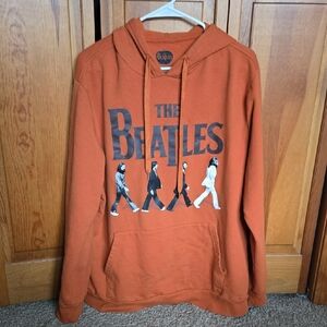 The Beatles Rust Hoodie with Iconic Print